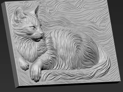 Cat A52 3D print model