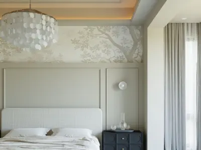 Bedroom interior scenes 3D model 16