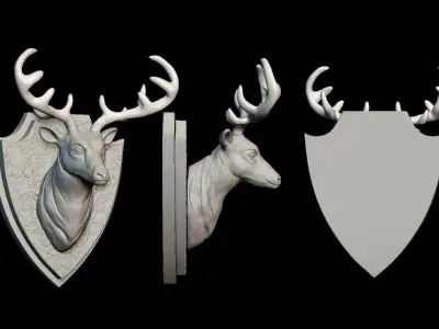 Deer Head 3D print model