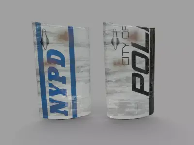 Improvised Shield Free low-poly 3D model