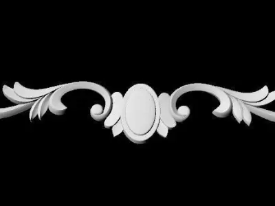 Central decor ornament for furniture 3D model 25