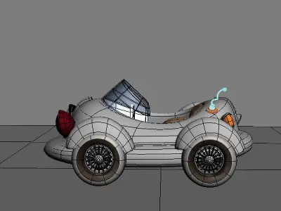 Car cartoon 02 Low-poly 3D model