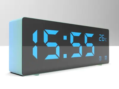 CLOCK BLUEGREEN BLUE Low-poly 3D model