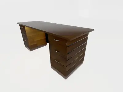 Free Executive Desk 3D Model  Top Quality Design Free low-poly 3D model