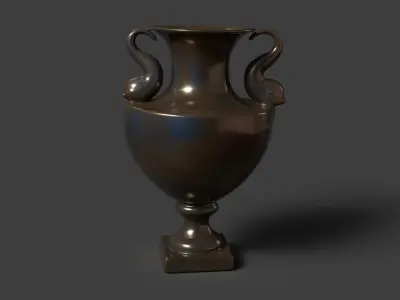 Chinese bronze vase   Low-poly 3D model