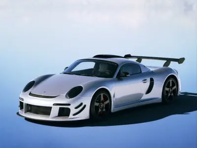RUF CTR3 Clubsport 2012 Low-poly 3D model