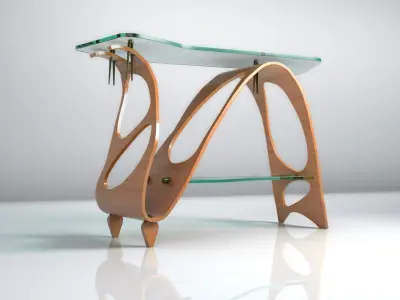Wooden design Table 3D model