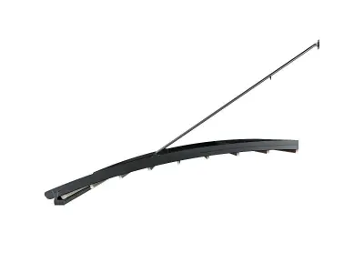 Motorized Pergola 6 chrome matte 3D model