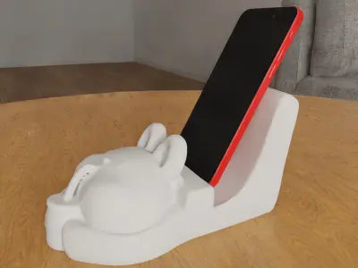 Cute Cat Phone Holder  3D Functional and Adorable Desk Accessory 3D print model