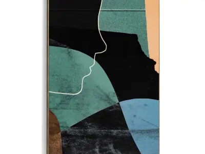 Plaster Two Photo Frame 399 Low-poly 3D model