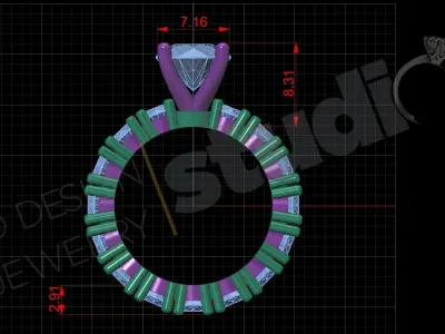 Luxury brilliant infinity solitaire ring 3d model 3D print model