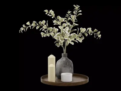 Plant Pot Decor Low-poly 3D model