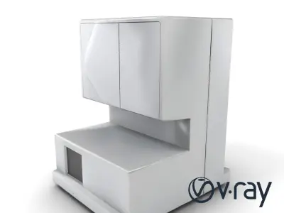 Urban Tower Texture Neon module model pack Low-poly 3D model