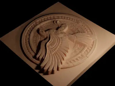 Thunderbird CNC 3d Print High Relief Sand Casting 3D print model