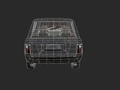Abandoned car Low-poly 3D model