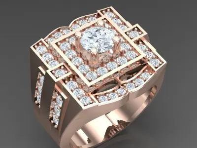 Luxury Men Rings Designs 4MR044 3D print model
