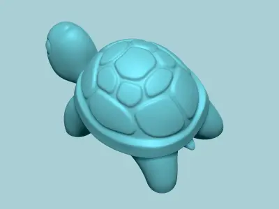 Cute Turtle Miniature - STL Printable 3D print model