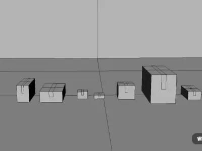 Cardboard Boxes Collection 02- PBR Low-Poly Low-poly 3D model