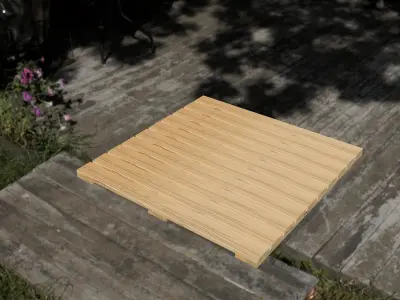 Wooden slabs Low-poly 3D model
