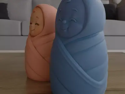 Cute Baby Jesus STL for Nursery or kids room Christmas Decor 3D print model