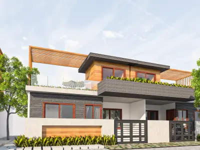 Colony Street House Elevation Architecture 3D model 3D model