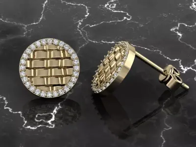 Jewelry Earring 3D print model 20