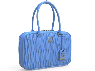 Miu Miu Matelasse Nappa Leather Bag Blue Low-poly 3D model