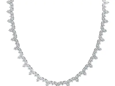 Diamond Necklace 360 animation renders 3dm stl details 3D print model