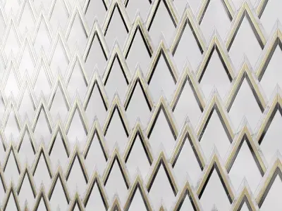 Tiles VZAG Nero  Brass Mosaic Tile by Vanessa Deleon Wall tiles 3D model