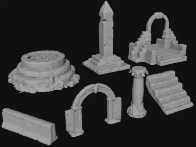 Stone Architecture  3D model