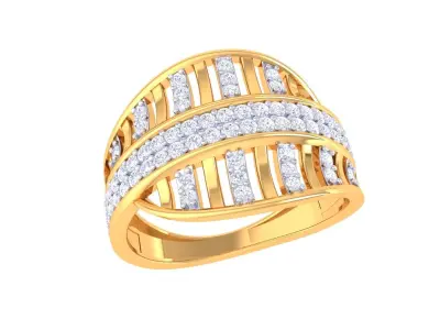 Ladies diamond ring 3D print model buy