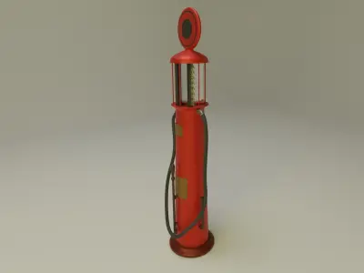 Gas Pump 1930s 3D model