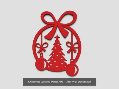 06 Christmas Garlands Panel Collection - Door Decoration