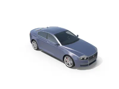 Low-Poly Sedan Car  Low-poly 3D model