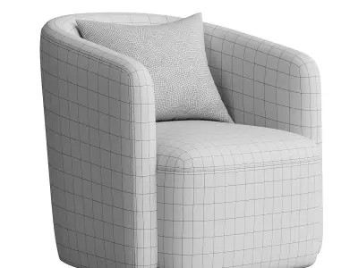 Preston Swivel Armchair 3D model