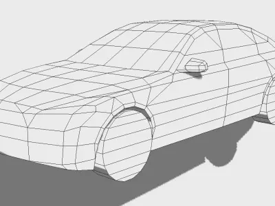 Generic Sedan v8 Low-poly 3D model