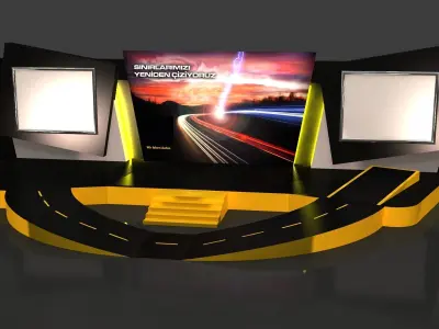  Special Car Launch Stage 106  Low-poly 3D model