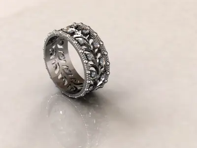 Petals Ring leaves 2 3D print model