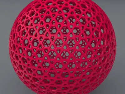 Perforated Globe Hexagonal Star Shape 3D Printing Model 3D print model