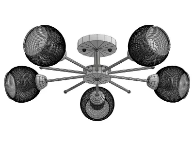 de-markt-city-vita-220012005 five light ceiling fixture 3D model