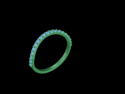 wedding ring 3D print model 6