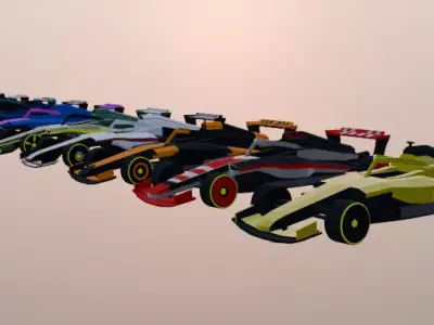 F1 2026 All Team Car Low Poly Low-poly 3D model