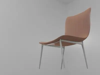 wooden chair 3D model