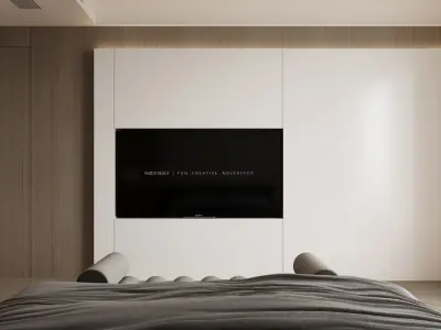 Modern Elegance - 3D Living Dining and Bedroom Spaces 3D model