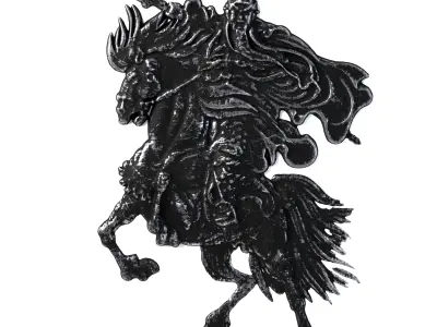 4 Warrior and Dragon Ornaments Pack 1