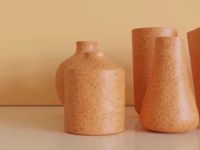 Clay Vases Collection 3D model