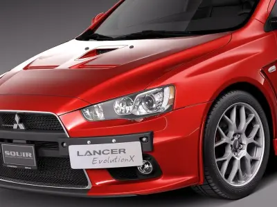  Mitsubishi Lancer Evolution X 2008 3D model