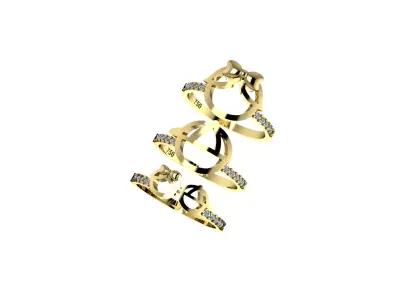 Boy and Girl Rings 3D print model