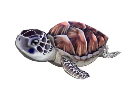 sea turtle Low-poly 3D model