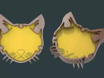 CAT ASHTRAY Free 3D print model